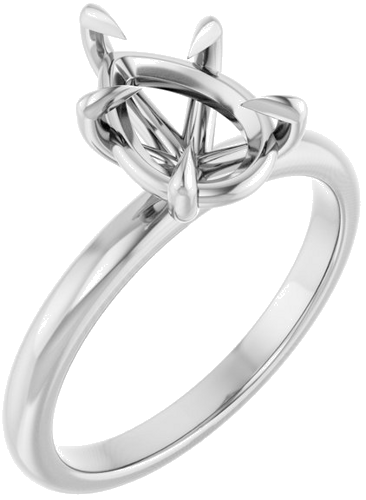 Sužadėtuvių Žiedas „Solitaire“ 585 Baltojo Aukso Pear Shape 10mm x 7mm (1)