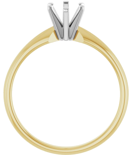 Sužadėtuvių Žiedas „Solitaire“ 585 Baltojo Ir Geltonojo Aukso Oval 7mm x 5mm (2)