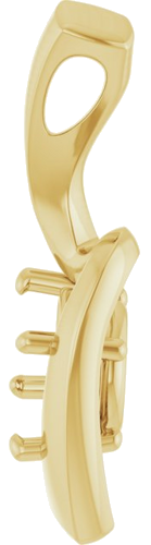 Pakabukas „Freeform Solitaire“ 585 Geltonojo Aukso Round 6.5mm (3)