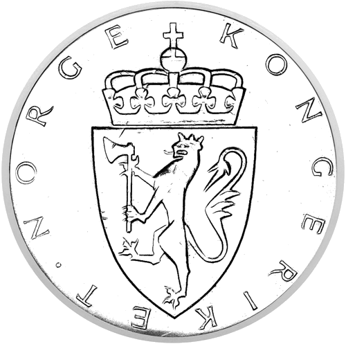 10 Kroner Constitution Anniversary Norway 1964 silver coin (2)