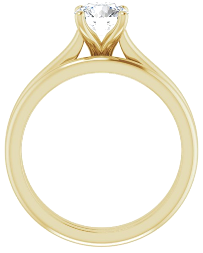 14K Yellow 6 mm Round Solitaire Engagement Ring Mounting (7)