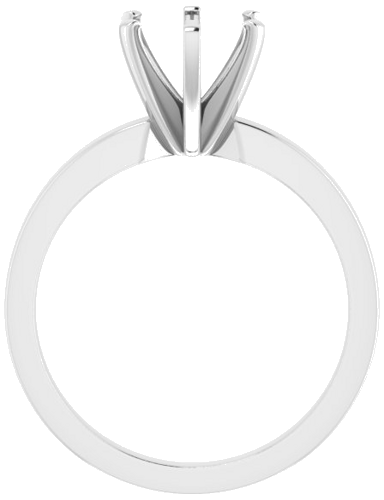 14K White 7.4 mm Round Solitaire Engagement Ring Mounting (2)