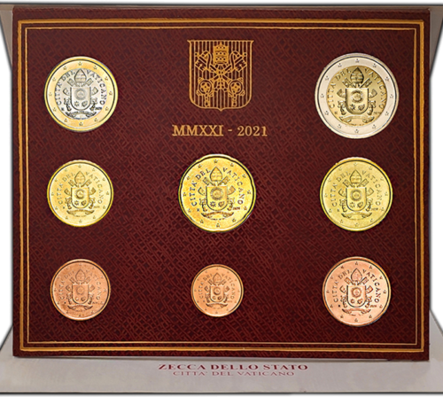 2021 Vatikanas BU Euro monetų rinkinys (2)