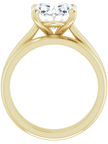 Sužadėtuvių Žiedas „Solitaire“ 585 Geltonojo Aukso Oval 11mm x 9mm (7)