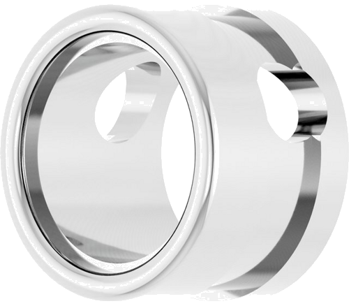 Platinum 6.2 mm Round Bezel-Set Slide Pendant Mounting (2)