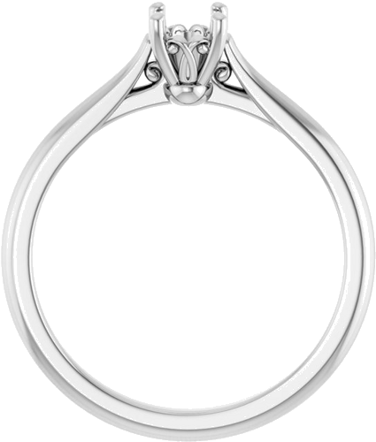 Sužadėtuvių Žiedas „Solitaire“ 585 Baltojo Aukso Oval 6mm x 4mm (2)