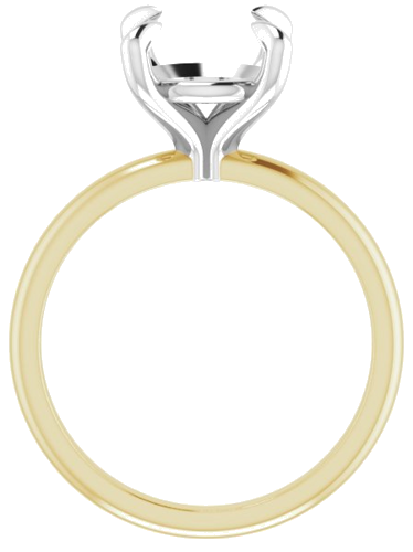 Sužadėtuvių Žiedas „Solitaire“ 585 Baltojo Ir Geltonojo Aukso Round 9.4mm (2)