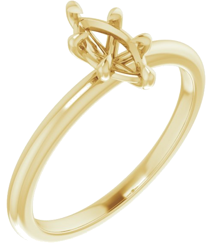 Sužadėtuvių Žiedas „Solitaire“ 585 Geltonojo Aukso Marquise 8mm x 4mm (1)