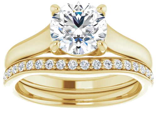 14K Yellow 7 mm Round Solitaire Engagement Ring Mounting (8)