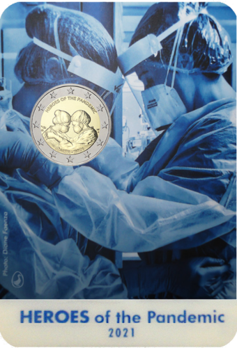 2021 Malta Pandemic Heroes 2 euro BU coin card (3)
