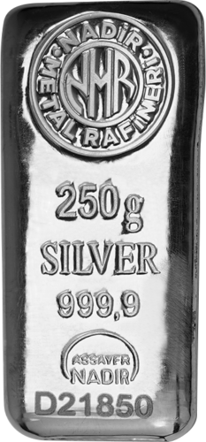 250 г Серебряный слиток .999 Nadir Metal Rafineri (1)
