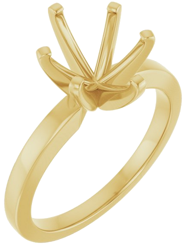 Sužadėtuvių Žiedas „Solitaire“ 585 Geltonojo Aukso Oval 10mm x 8mm (1)