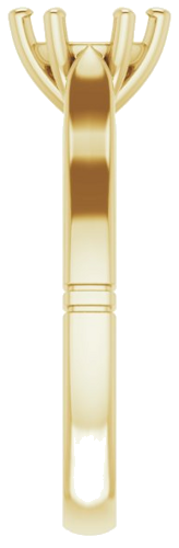 14K Yellow  6.5 mm Round Solitaire Engagement Ring Mounting (4)