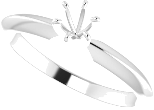 Sužadėtuvių Žiedas „Light Solitaire“ 585 Baltojo Aukso Round 3.5mm x 3.9mm (5)