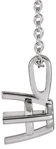 14K White 6 mm Round Solitaire 16-18  Necklace Mounting (2)