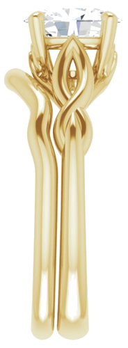 14K Yellow  8x6 mm Oval Solitaire Engagement Ring Mounting (9)