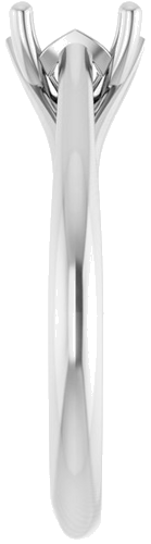 14K White 7x5 mm Oval Solitaire Engagement Ring Mounting (4)