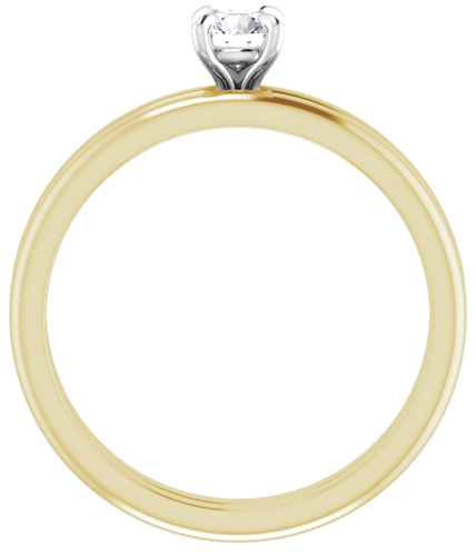 14K Yellow White 4.1 mm Round Engagement Ring Mounting (7)