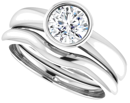 14K White 5.8 mm Round Engagement Ring Mounting (10)