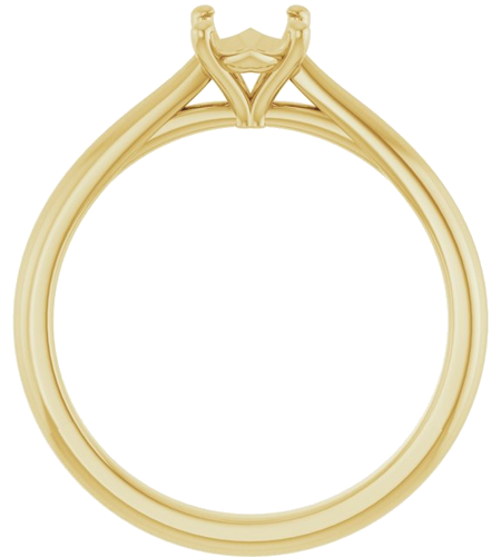 Sužadėtuvių Žiedas „Solitaire“ 585 Geltonojo Aukso Oval 7mm x 5mm (2)