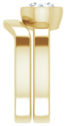 Sužadėtuvių Žiedas „Solitaire“ 585 Geltonojo Aukso Round 7mm (9)