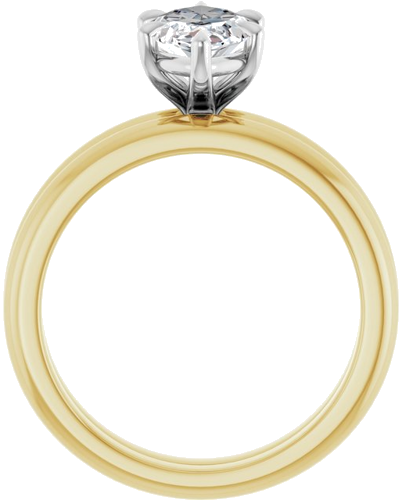 14K Yellow White 12x6 mm Marquise Solitaire Engagement Ring Mounting (7)