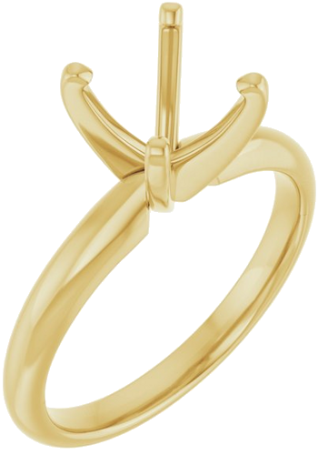 Sužadėtuvių Žiedas „Solitaire“ 14k yellow gold Round 7.3mm x 7.7mm (1)