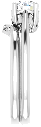 Sužadėtuvių Žiedas „Solitaire“ 585 Baltojo Aukso Round 5.8mm (9)