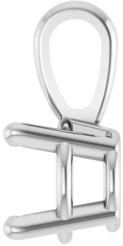 Platinum 5.5 mm Round 4-Prong Pendant Mounting (3)