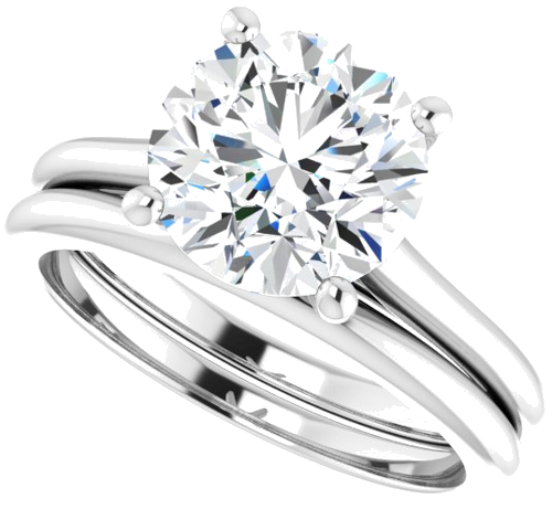 Platinum 8.8 mm Round Solitaire Engagement Ring Mounting (10)