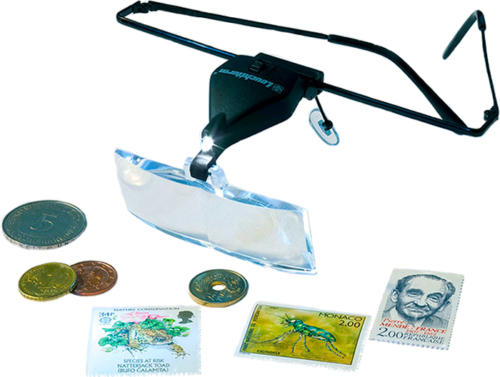 Нумизматические очки со светодиодной подсветкой (1,5х, 2,5х, 3,5х) (1)