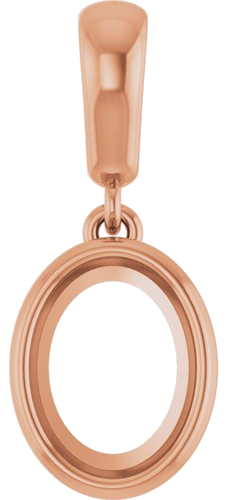 14K Rose  8x6 mm Oval Pendant Mounting (1)