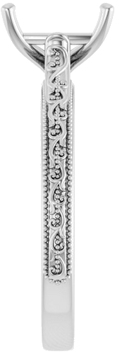 Sužadėtuvių Žiedas „Solitaire“ 585 Baltojo Aukso Emerald 8mm x 6mm (4)