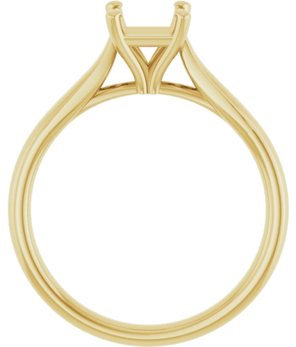 14K Yellow 5 mm Square Engagement Ring Mounting (2)