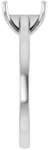 Sužadėtuvių Žiedas „Solitaire“ 14k white gold Square 6.5mm (4)