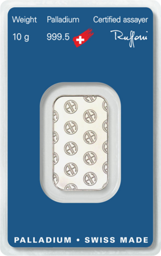 10 гр. Паладиево кюлче .995 Argor-Heraeus Швейцария (2)