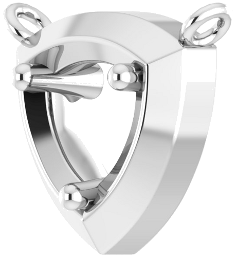 14K White 4.5 mm Round Solitaire Necklace Center (2)