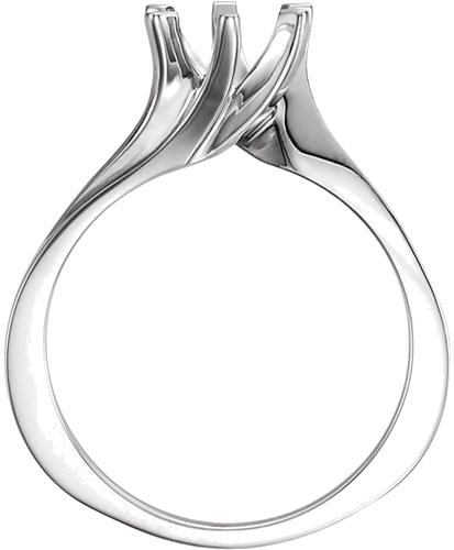 14K White 5.8 mm Round Engagement Ring Mounting (2)