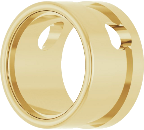 14K Yellow 7.8 mm Round Bezel-Set Slide Pendant Mounting (2)