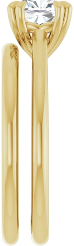 Sužadėtuvių Žiedas „Solitaire“ 585 Geltonojo Aukso Cushion 6mm (9)