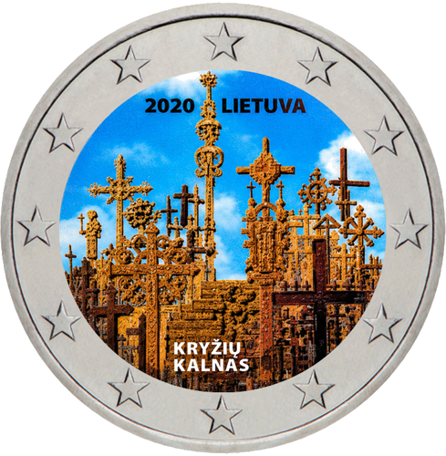 2020 Lietuvas Krusta kalna 2 eiro monēta (1)
