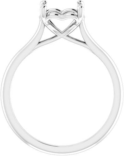 Platinum  6 mm Square Solitaire Engagement Ring Mounting (2)