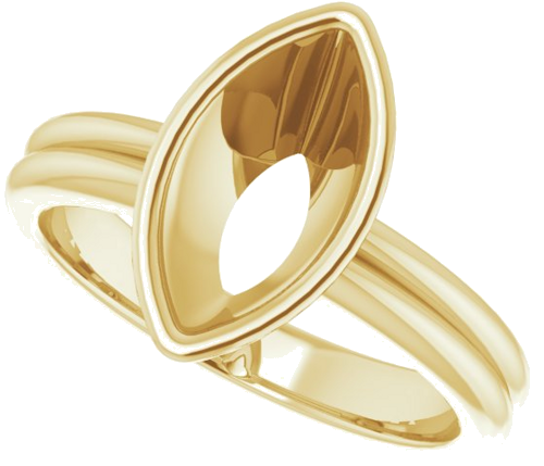 14K Yellow 12x6 mm Marquise Engagement Ring Mounting (5)