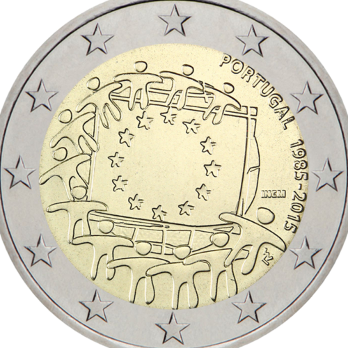 2015 Portugal European flag 2 euro coin (2)
