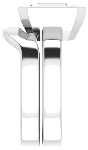 Sužadėtuvių Žiedas „Solitaire“ 585 Baltojo Aukso Emerald 10mm x 8mm (9)