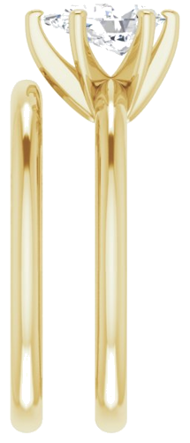 Sužadėtuvių Žiedas „Solitaire“ 585 Geltonojo Aukso Pear Shape 8mm x 5mm (9)