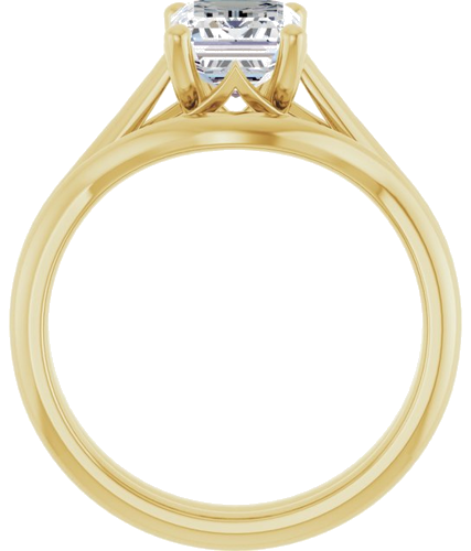 Sužadėtuvių Žiedas „Solitaire“ 585 Geltonojo Aukso Emerald 8mm x 6mm (7)