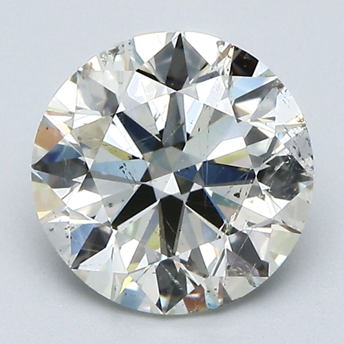 2.01 carat K-SI2 Excellent cut Natūralus Round Deimantas (1)