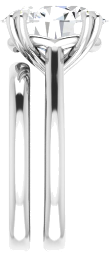 10K White 12x10 mm Oval Solitaire Engagement Ring Mounting (9)