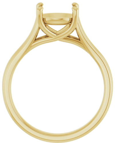 14K Yellow 8.2 mm Round Solitaire Engagement Ring Mounting (2)
